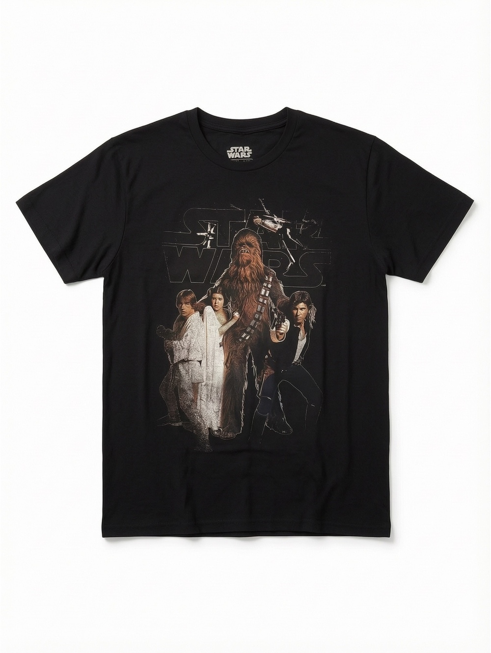 Star Wars Philcos T-Shirt Men’s Medium Black Chewbacca Luke Leia Han Solo Tee